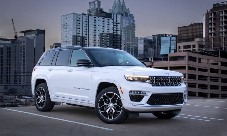 2025 Jeep Grand Cherokee parked in city garage
