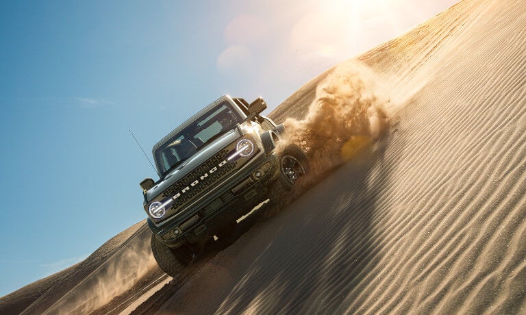 2026 Ford Bronco offroading in sand dunes
