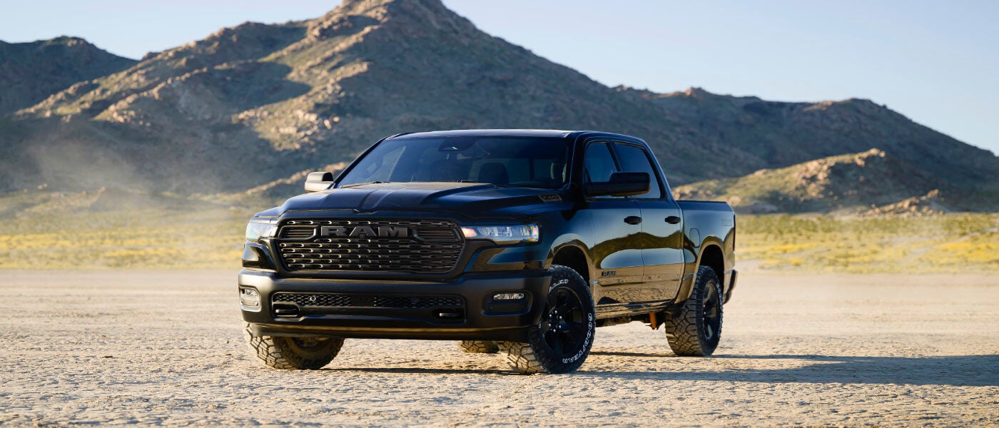 2026 Ram 1500 parked by desert mountains