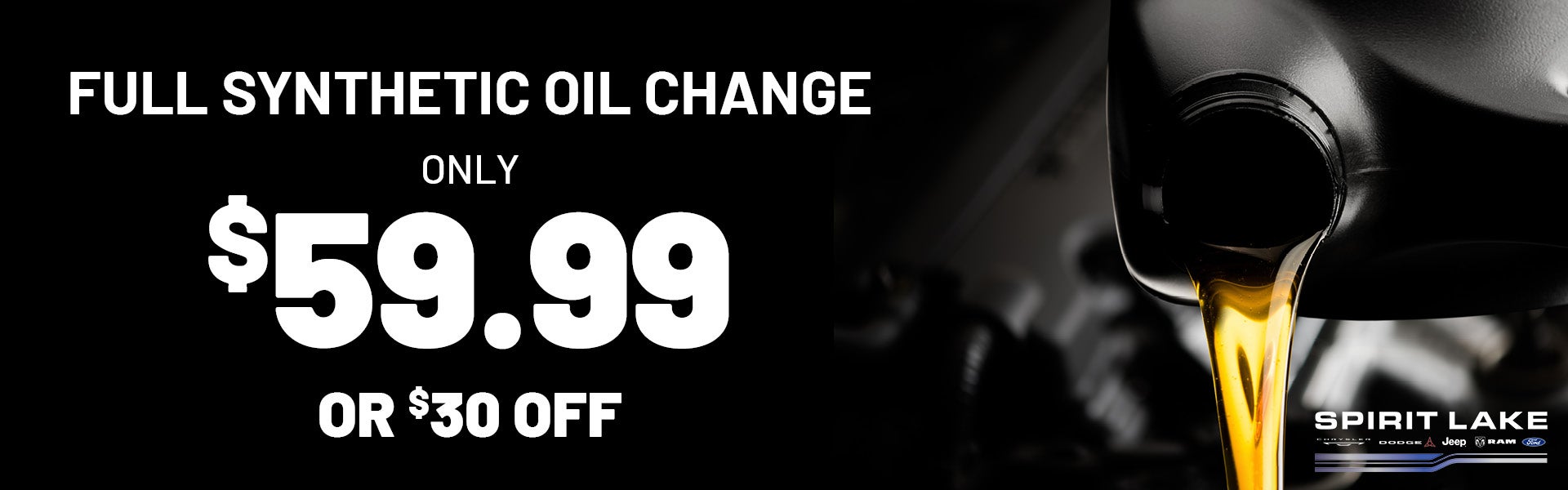 Save on an oil change in Spirit Lake, IA